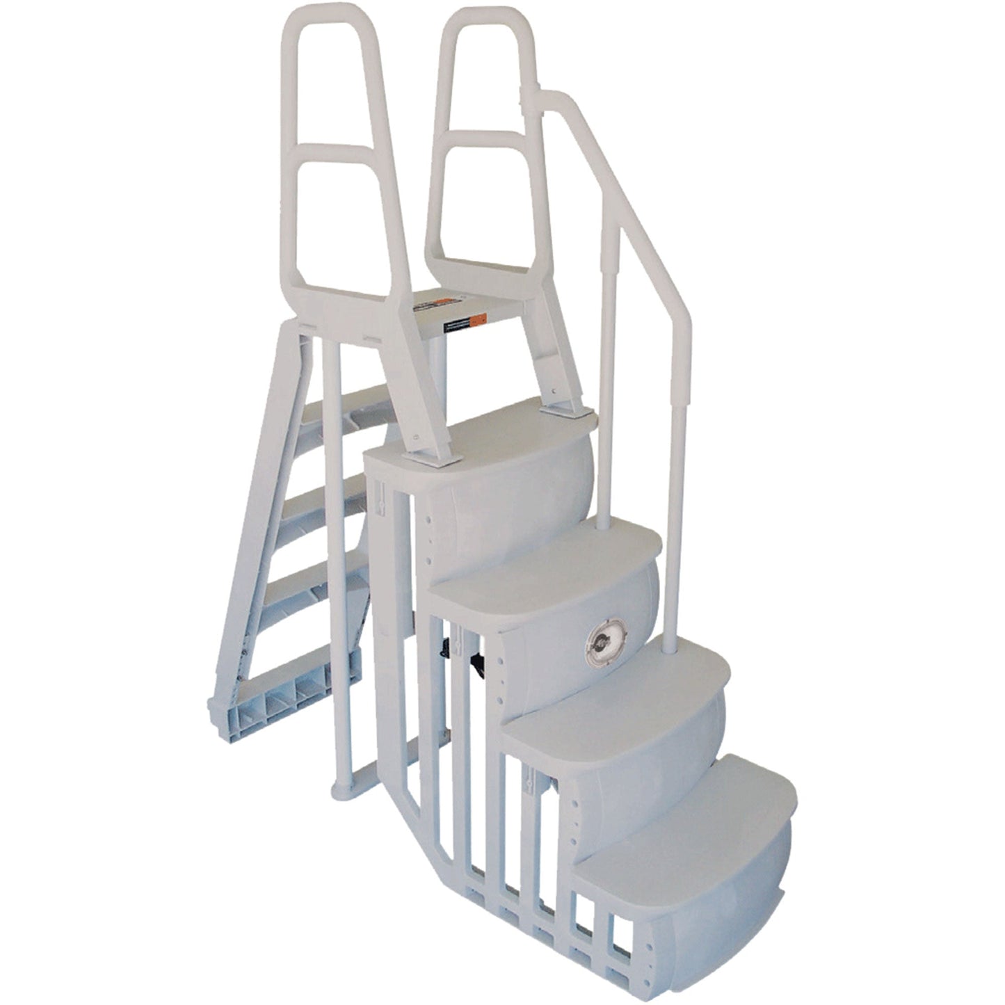 Main Access 200100T Above Ground Pool Ladder Steps w/ Mat Pad + 2 Sand Weights - 59341