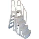 Main Access 200100T Above Ground Pool Ladder Steps w/ Mat Pad + 2 Sand Weights - 59341