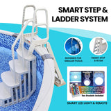 Main Access Above Ground Swimming Pool Step Ladder with Smart LED Light & Remote - 59344