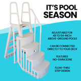 Main Access Above Ground Swimming Pool Step Ladder with Smart LED Light & Remote - 59344