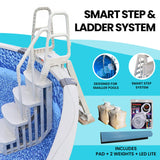 Main Access 200100T Above Ground Pool Ladder Steps w/ Pad + 2 Weights + LED Lite - 59345