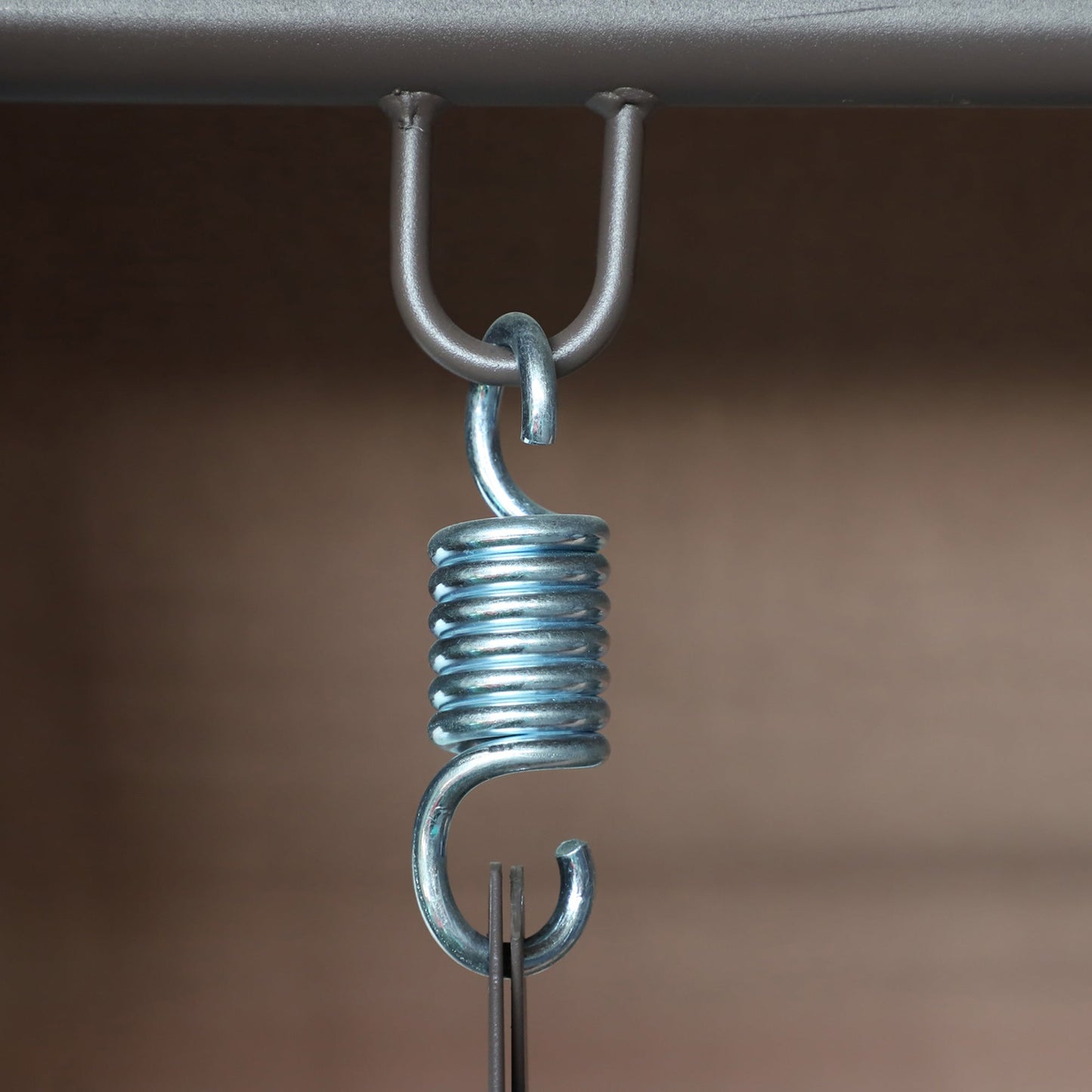 3-Seat Patio Swing Chair with Adjustable Canopy, Removable Cushion & Side Trays, Brown - 84A-068BN