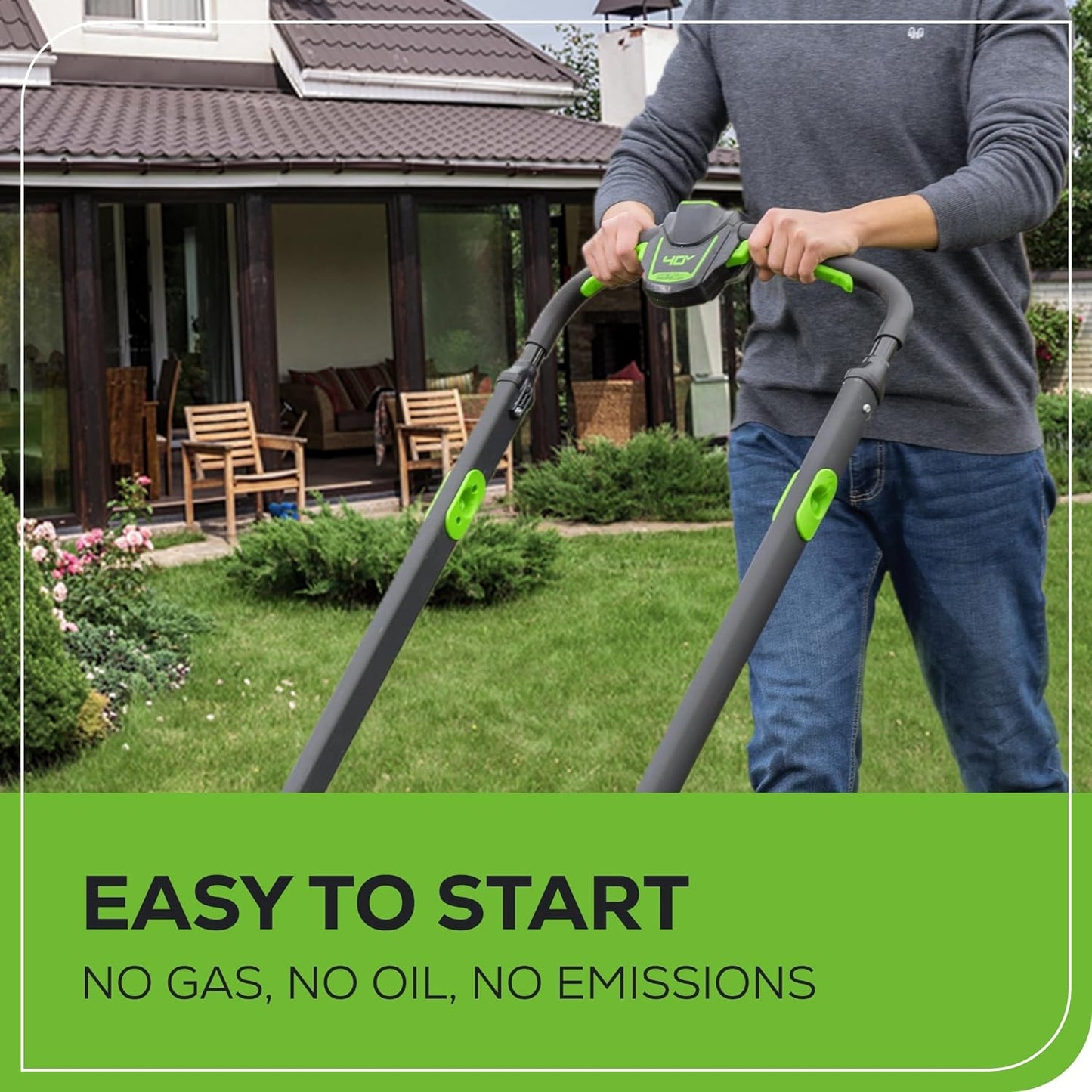 Greenworks 40V 25" Cordless Battery Brushless Dual Blade Self-Propelled Lawn Mower w/ (2) 4.0Ah Batteries & Dual Port Charger - 2543802