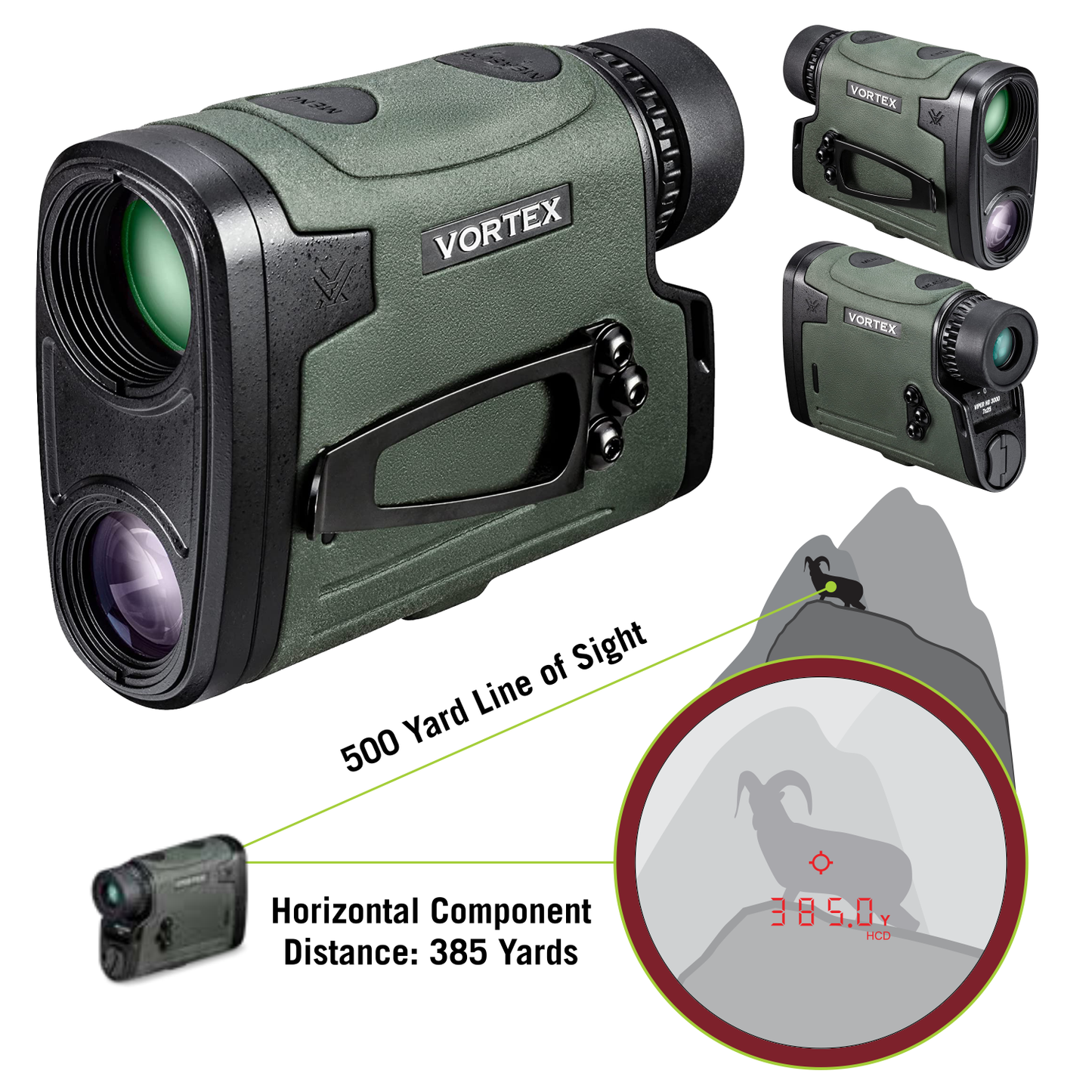 Vortex Optics Viper HD 3000 Laser Rangefinder (LRF-VP3000) with Free Hat Bundle - LRF-VP3000_Hat-CD