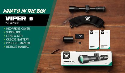 Vortex Optics Viper HD 2-10x42 SFP Second Focal Plane Dead-Hold BDC MOA Riflescope (VPR-21001) - VPR-21001