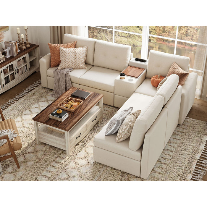 LINSY HOME RUBIK III 5 Seats With Console - US-LH-SPF-Sofa-S800-A-50101-0-00