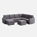 LINSY HOME RUBIK III 5 Seats With Corner & 2 Ottomans - US-LH-SPF-Sofa-S800-A11-521-0-00