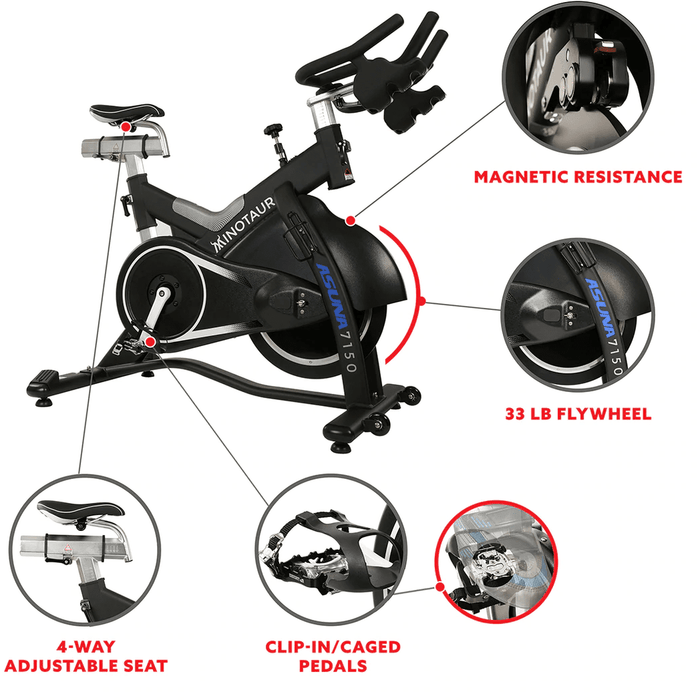 Sunny Health & Fitness Asuna Minotaur Magnetic Commercial Indoor Cycling Bike