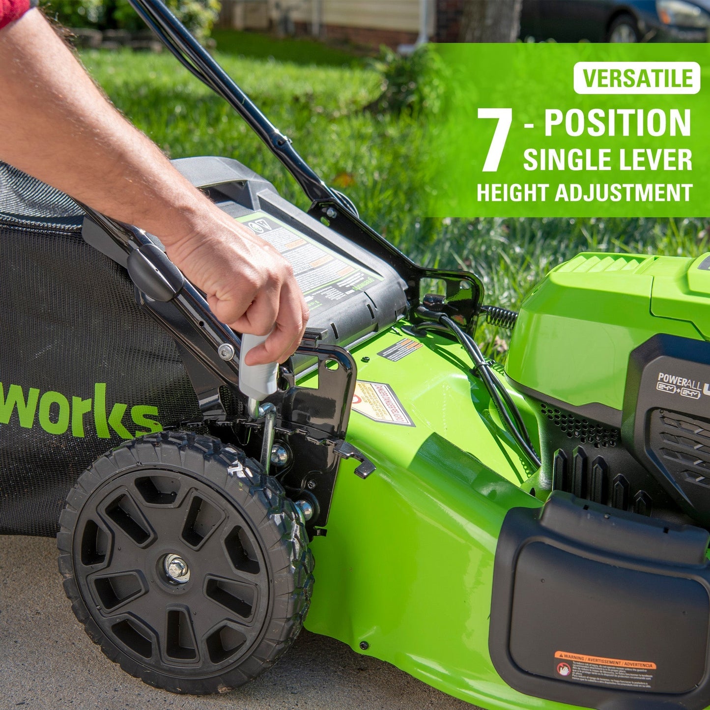 Greenworks 48V 20" Cordless Push Mower 3PC Combo Kit, (2) 4.0Ah, (1) 2.0Ah Battery, Rapid Charger - 1366302