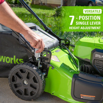 Greenworks 48V 20" Cordless Push Mower 3PC Combo Kit, (2) 4.0Ah, (1) 2.0Ah Battery, Rapid Charger - 1366302