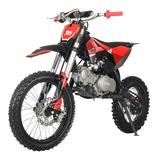 X-PRO X19 125cc Dirt Bike with 4-Speed Semi-Automatic Transmission, Kick Start, Big 17"/14" Tires! Zongshen Brand Engine - DB-K020-Black