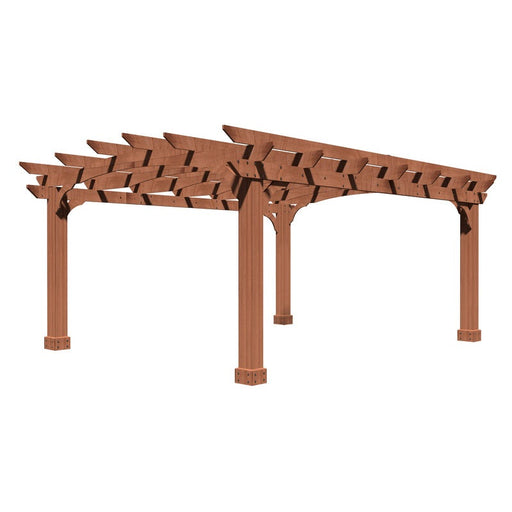 VEIKOUS Wooden Pergola Gazebo for Patio with Arched Roof and Ground Stakes, Outdoor Pergola Garden Shelter Cedar Framed for Backyard and Lawn - PG0202-06