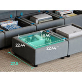 LINSY HOME RUBIK III 6 Seats With 2 Ottomans & Console - US-LH-SPF-Sofa-S800-A-62101-0-00