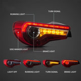Auxbeam LED Tail Lights Assembly With Sequential Turn Signal For 2012-2021 FR-S/BRZ/GT86 1th Gen (ZN6/ZC6) - ZC000173