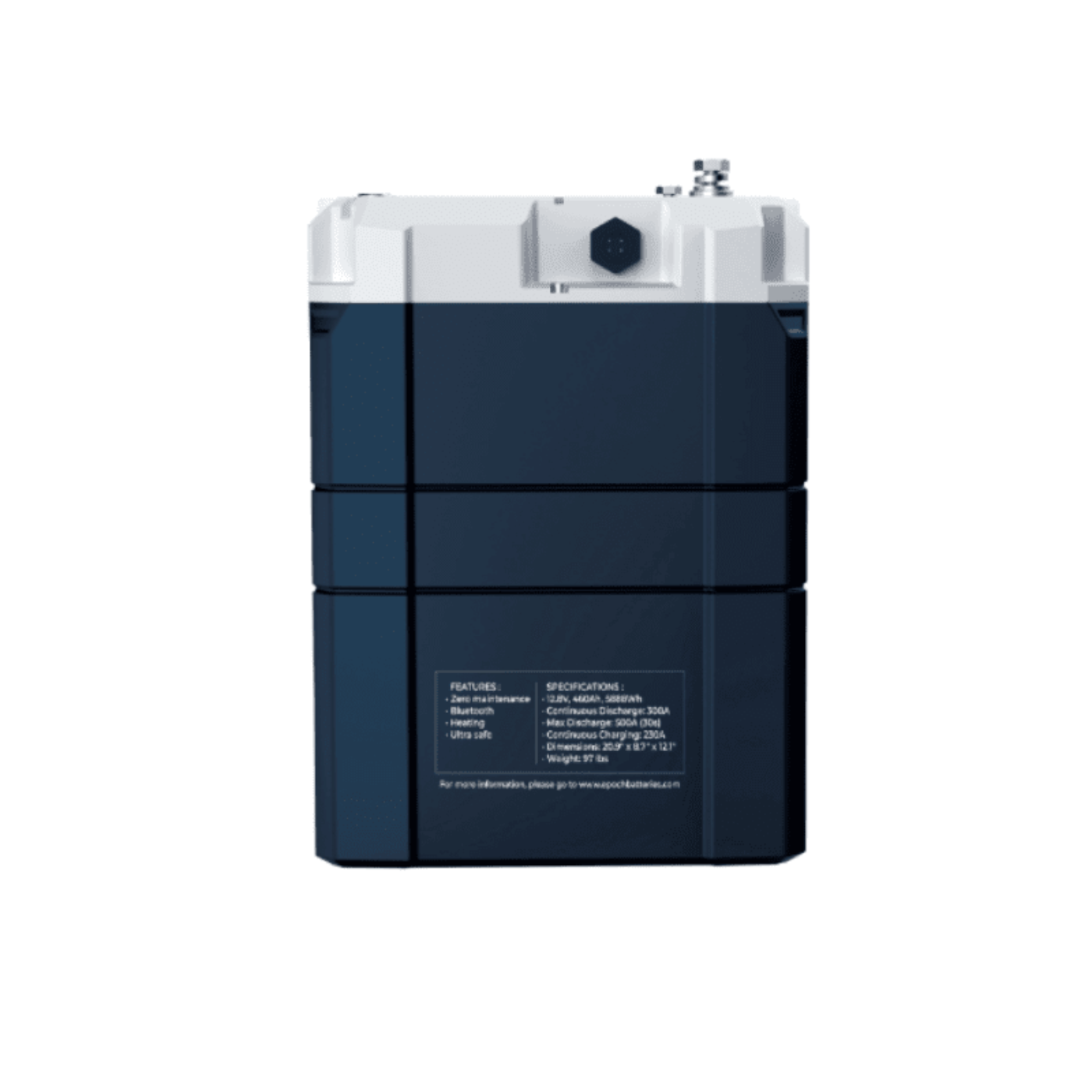 EPOCH 12V 460Ah (5.89kWh) V2 Elite Series - Heated & Bluetooth & Victron Comms LiFePO4 Battery - C12460A-1