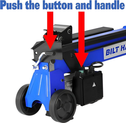 BILT HARD Log Splitter 6.5 Ton, Wood Splitter Electric Powered 15Amp, with Hydraulic Ram - TLA-0101