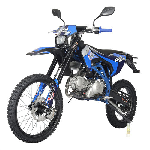 X-PRO Storm DLX 150 Dirt Bike with All Lights, 4-Speed Manual Transmission, Electric/Kick Start, Big 19"/16" Tires - DB-K016