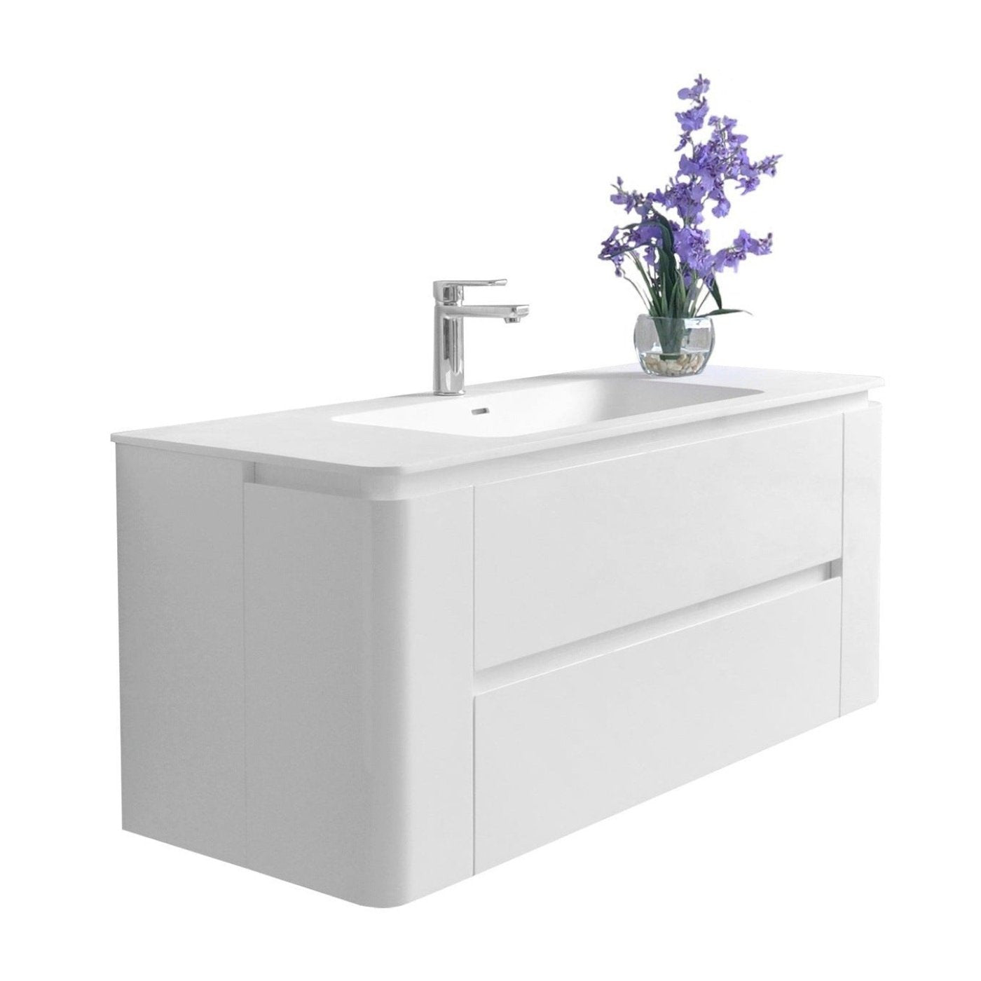 Ancerre Gwyneth Bathroom Vanity with Solid Surface Top Cabinet Set Collection - Backyard Provider