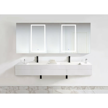 Krugg Svange 10242DLLRRR 102″ X 42″ LED Medicine Cabinet  with Dimmer & Defogger SVANGE10242DLLRRR - Backyard Provider