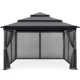 Mastercanopy 12x12 Soft Top Outdoor Garden Gazebo for Patios with Mosquito Netting - B0BKFNN9C3