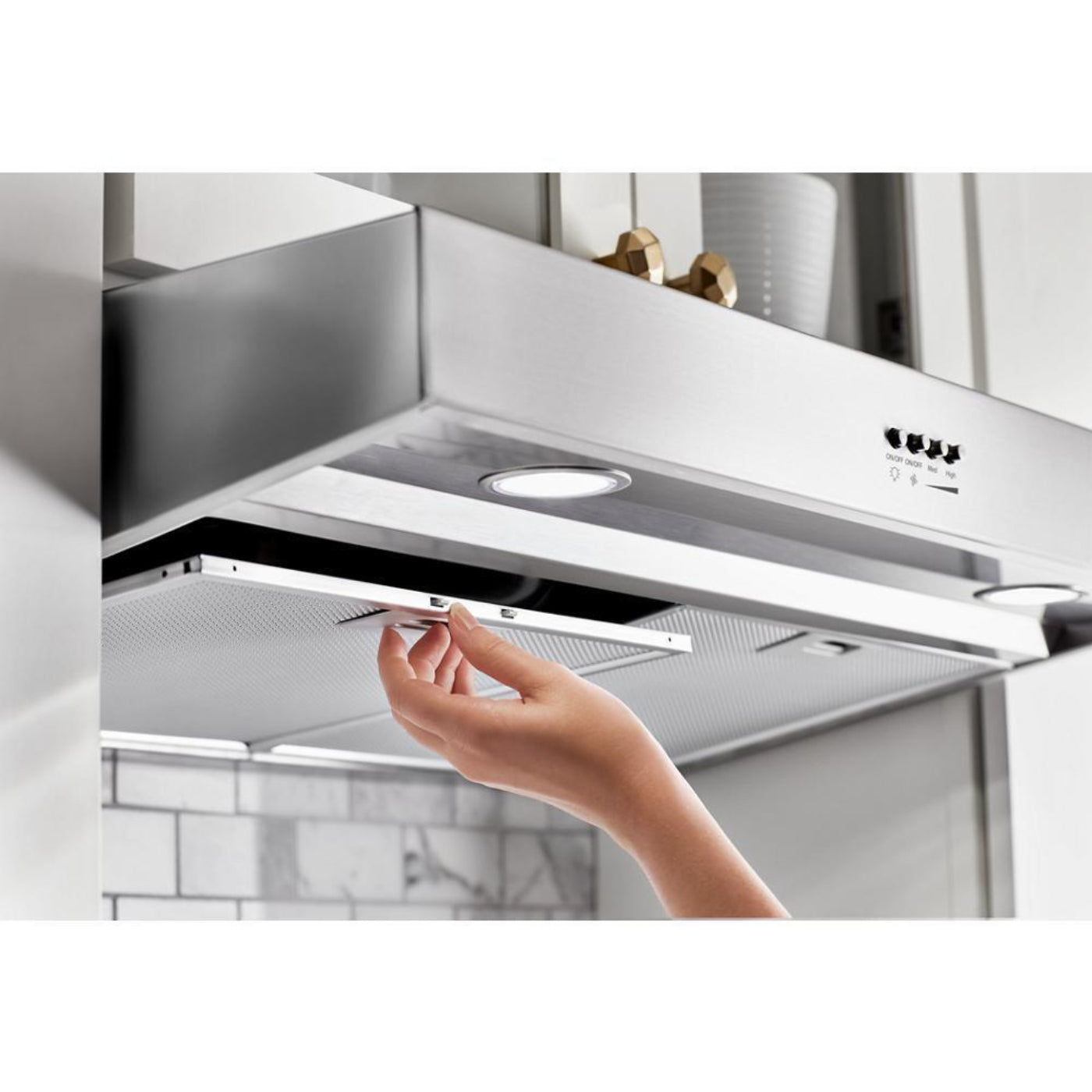 WHIRLPOOL WVU37UC4FS 24" Range Hood with Full-Width Grease Filters - WVU37UC4FS-KT