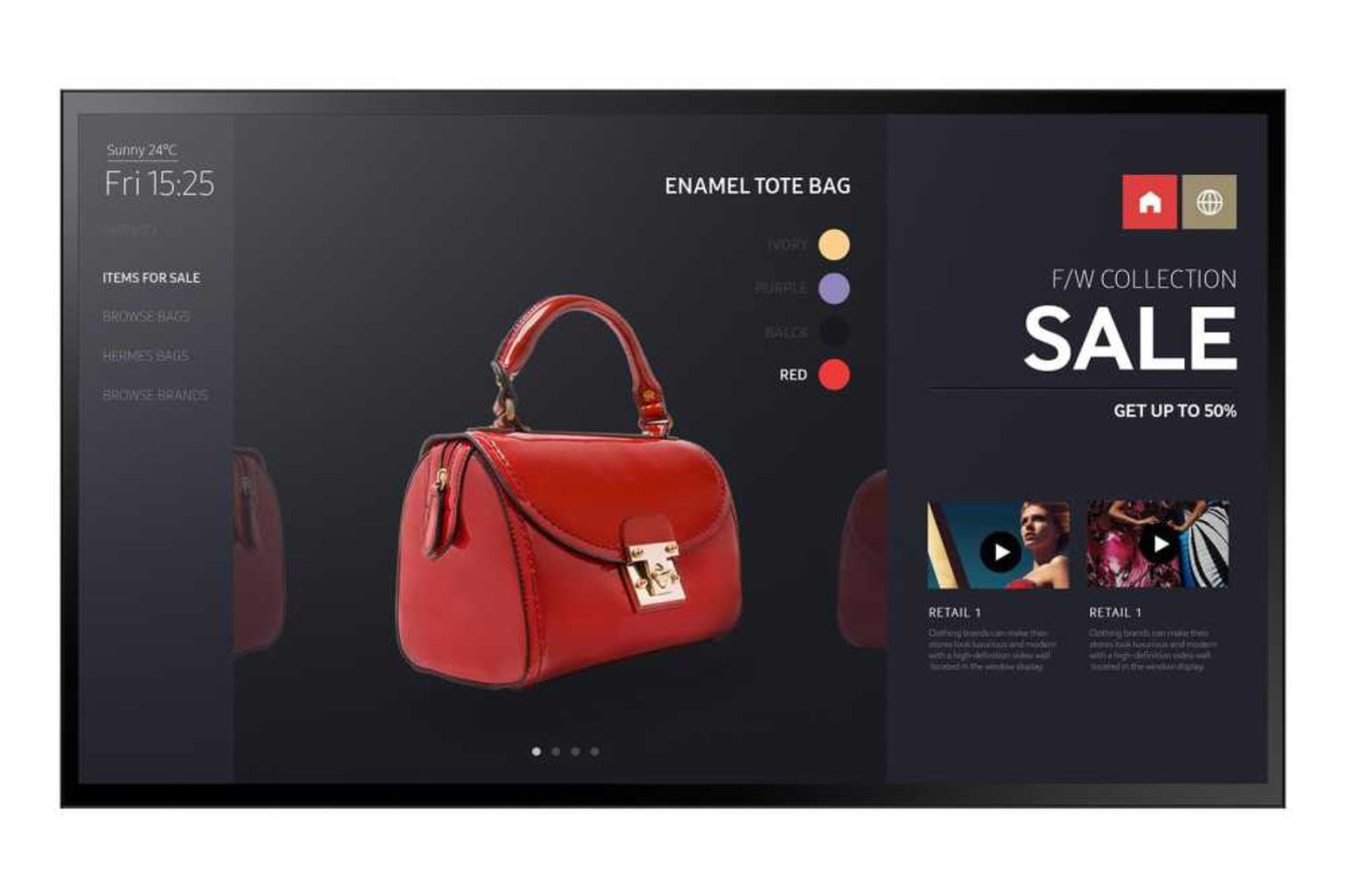 Samsung  Edge-Lit LED Multi-Point Capacitive Touch Display for Business - PM43FBC