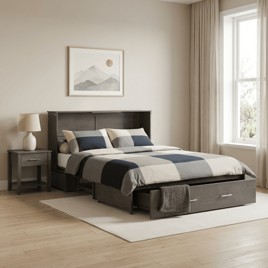 Night and Day Furniture Sagebrush Queen Murphy Cabinet Bed Complete - MUR-SAGB-QEN-STW