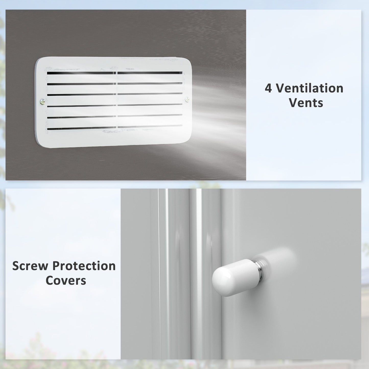 Outsunny EverBase 9' x 6' Outdoor Storage Shed with Foundation Kit, Double Lockable Door & Air Vents, Gray - 845-031GY