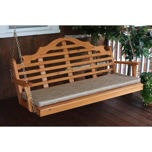 A&L Furniture Amish Marlboro Porch Swing - Cedar - 4ft, 5ft, 6ft