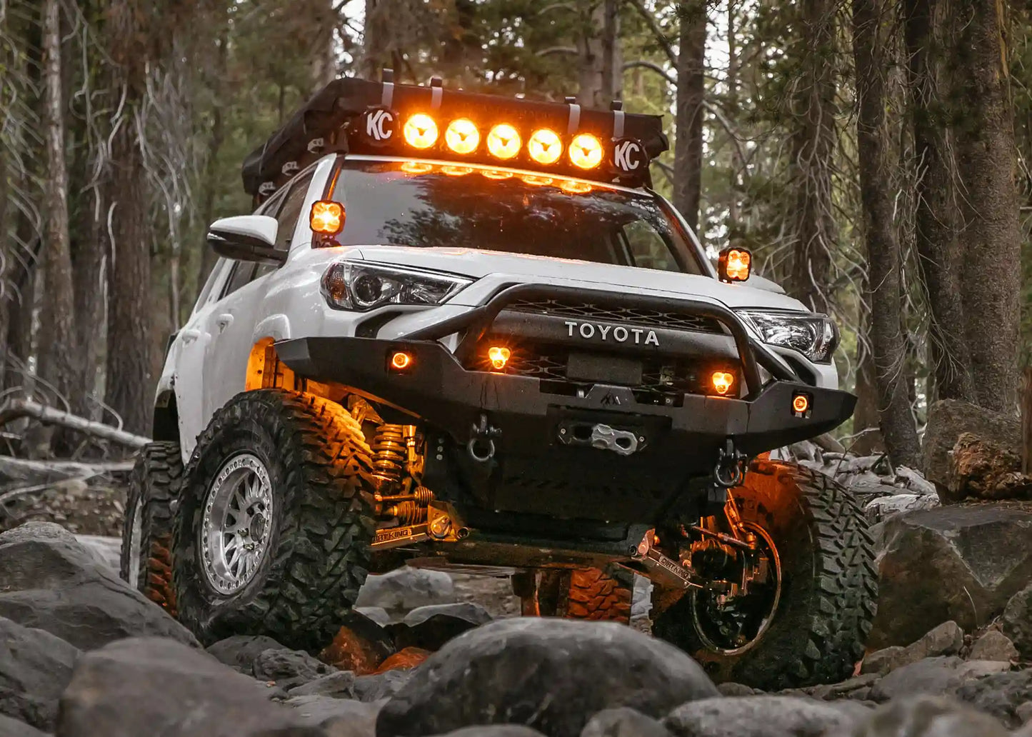 Backwoods Adventure Hi-Lite Overland Toyota 4Runner Front Bumper 5th Gen (2010-2024) [PreRunner Bull Bar] - BWT4R5-9640