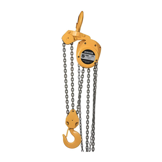 Harrington CF050-20 Hand Chain Hoist with 5 Ton Lift Capacity & 20FT Chain Chain Fall - New Surplus -  Harrington CF050-20 New