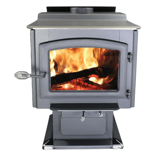 Ashley Hearth AW3200E-P EPA Certified 3,200 sq. ft. Large Pedestal Wood Stove with Blower New