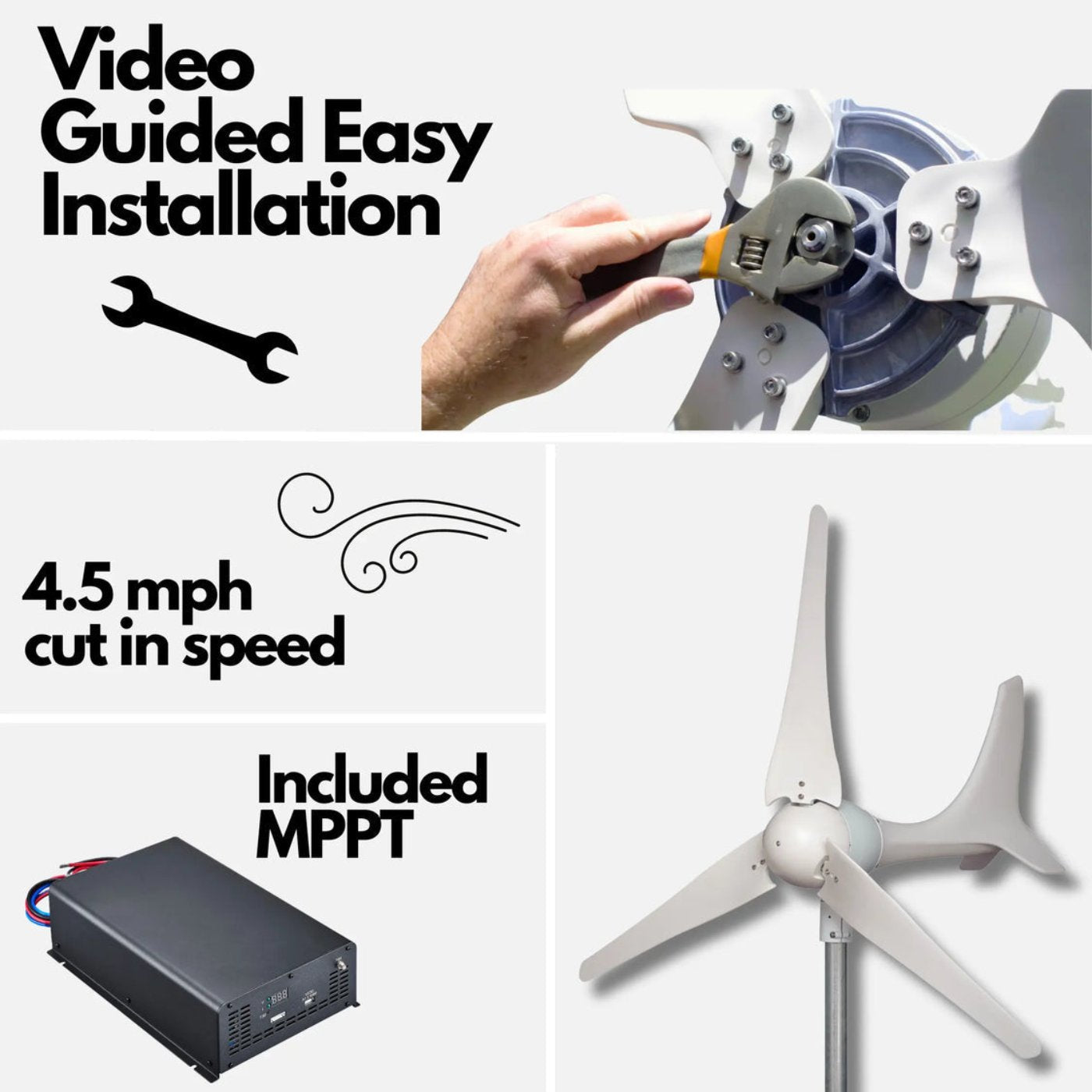 Automaxx Windmill 600W Home Wind Turbine Generator Kit - DB0600ABDBB