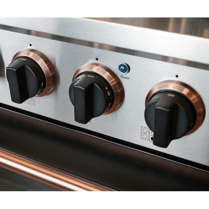 Kucht Signature 48 In. 6.7 cu ft. Propane Gas Range with Black Door and Rose Gold Accents, KNG481/LP-K-ROSE - KNG481/LP-K-ROSE