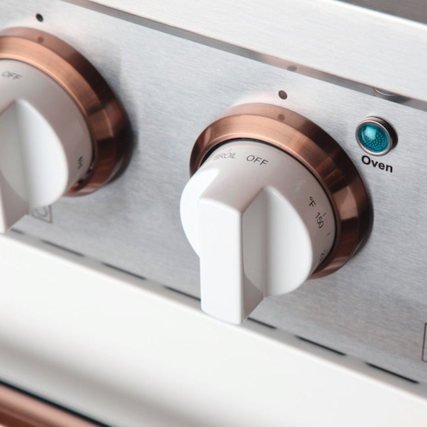 Kucht 30" Pro-Style Natural Gas Dual Fuel Range in White with Rose Gold Accents, KDF302-W-ROSE - KDF302-W-ROSE