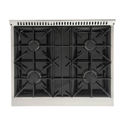 Kucht 30" Pro-Style Propane Gas Dual Fuel Range in White with Rose Gold Accents, KDF302/LP-W-ROSE - KDF302/LP-W-ROSE