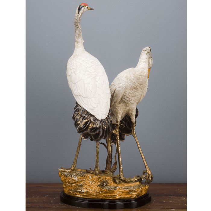 Lovecup Porcelain Double Crane with Bronze - 39255747264610