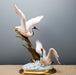 Lovecup Double Seagull Ceramic Figurine with Bronze L352 - 14594797437026