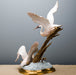 Lovecup Double Seagull Ceramic Figurine with Bronze L352 - 14594797437026