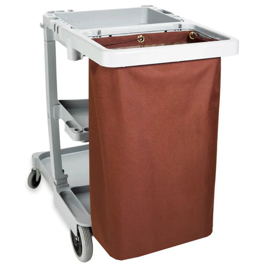 Hospitality 1 Source RHCBG33BR Rubbermaid 17" x 33" Cart Bag — Brown Case Pack of 6 Pieces - RHCBG33BR