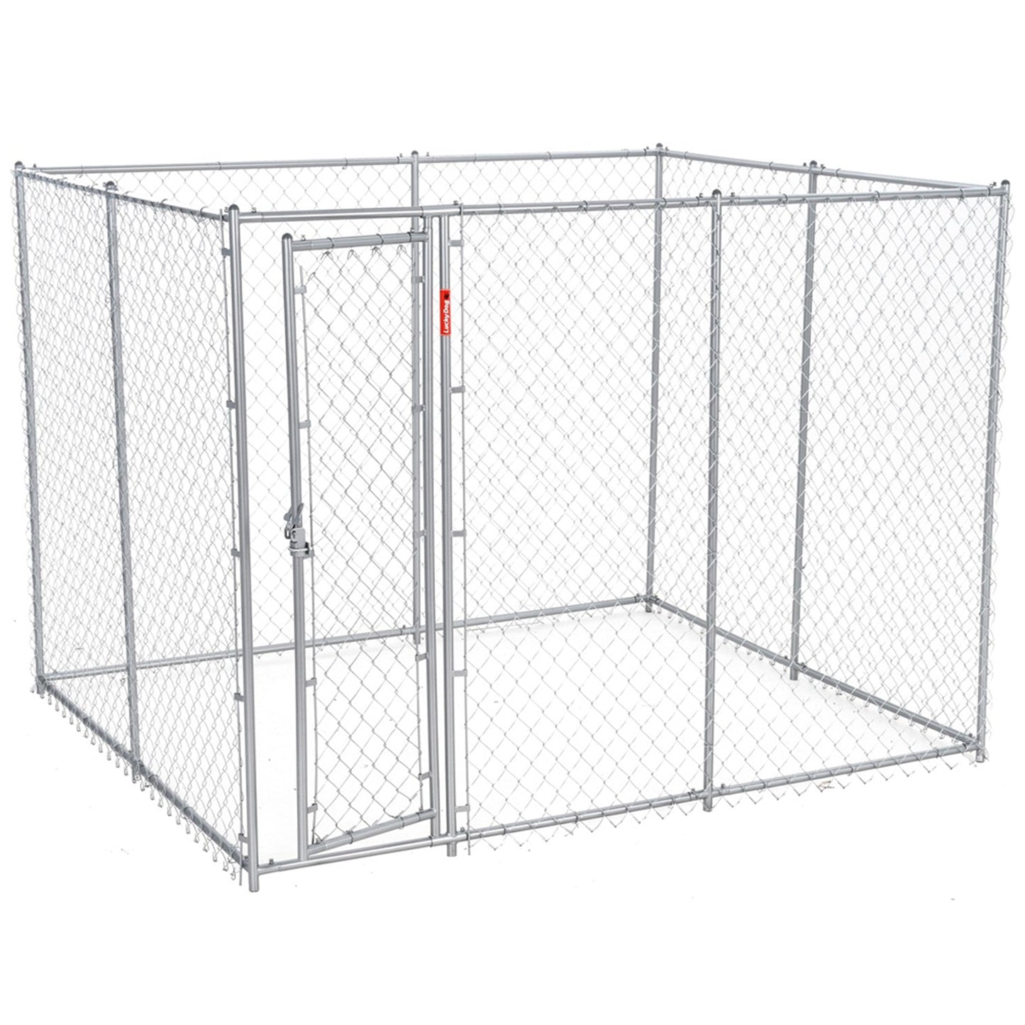 Lucky Dog Adjustable 10' x 5' x 6' Heavy Duty Chain Link Dog Kennel Enclosure - 117259