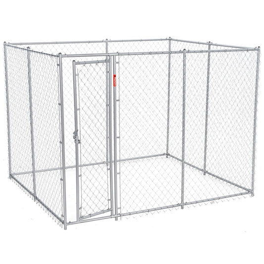 Lucky Dog Adjustable 10' x 5' x 6' Heavy Duty Chain Link Dog Kennel Enclosure - 117259