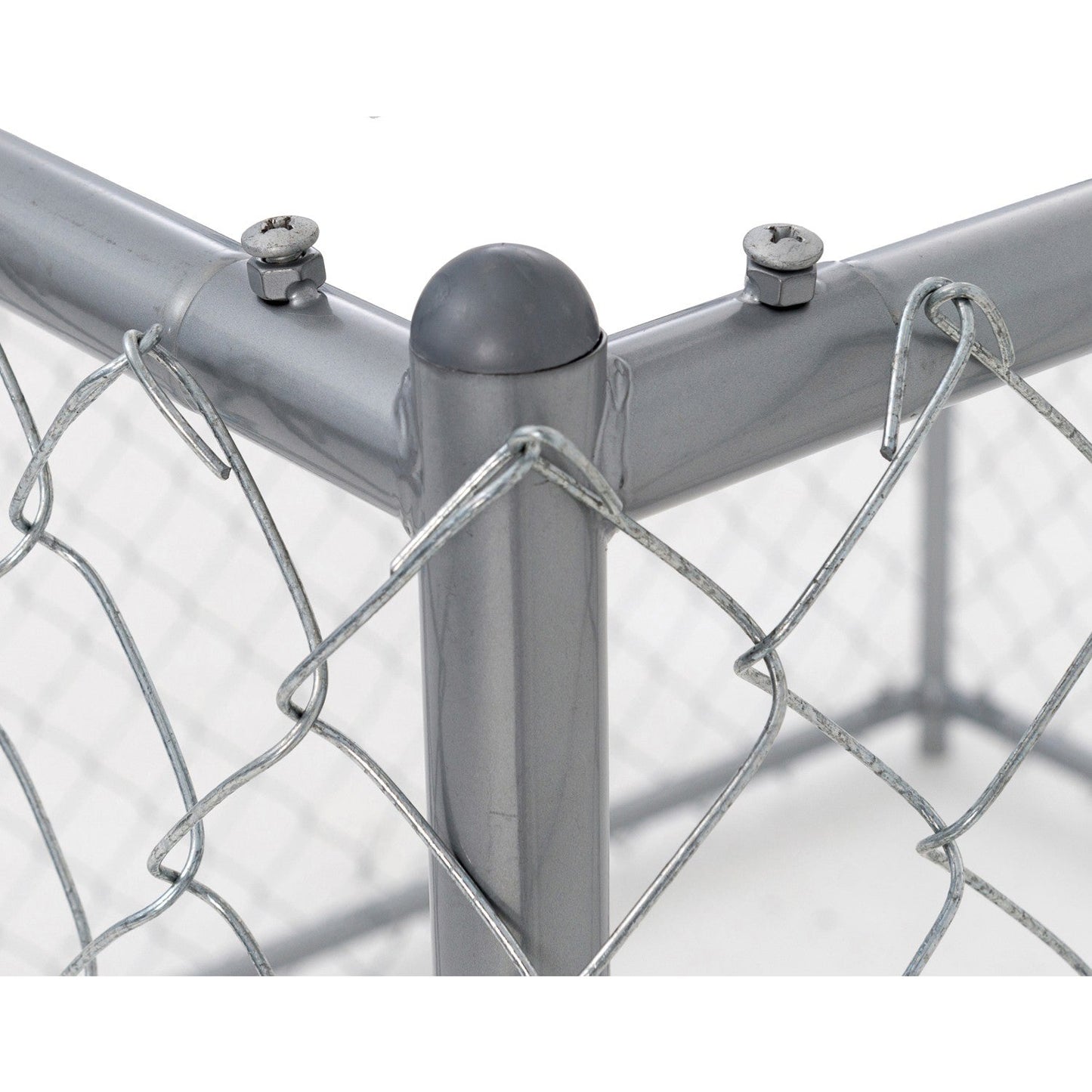 Lucky Dog Adjustable 10' x 5' x 6' Heavy Duty Chain Link Dog Kennel Enclosure - 117259