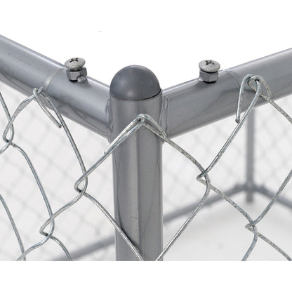Lucky Dog Adjustable 10' x 5' x 6' Heavy Duty Chain Link Dog Kennel Enclosure - 117259