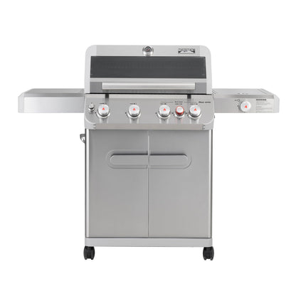 Monument Grills 4-Burner Propane Gas Grill, 62,000 BTU, Side Burner, Infrared Tech, Mesa415BZ with BBQ Cover - B0CWL8YL4V