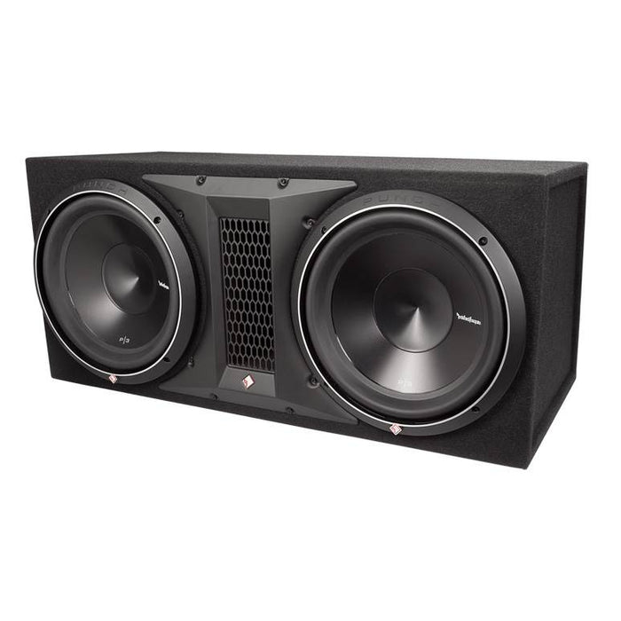 Rockford Fosgate P3-2X12 12" 2400 Watt Subwoofer Sub Enclosure + Free Headphones - 61523