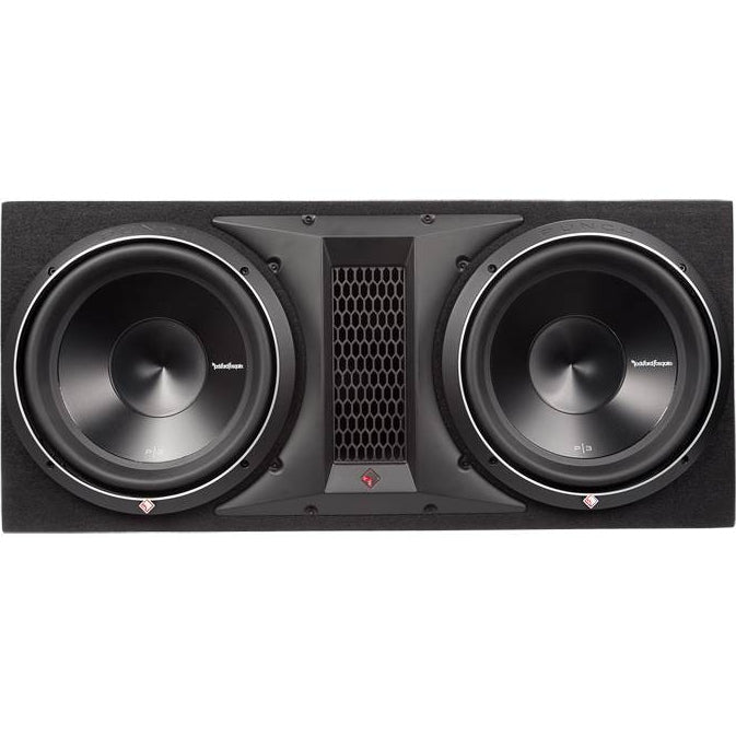 Rockford Fosgate P3-2X12 12" 2400 Watt Subwoofer Sub Enclosure + Free Headphones - 61523