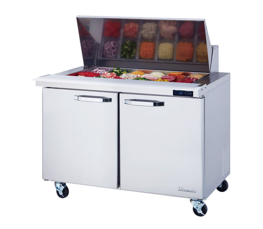 Blue Air BLMT48-HC | 48" Wide 2 Door Mega Top Sandwich Prep Table - BLMT48-HC