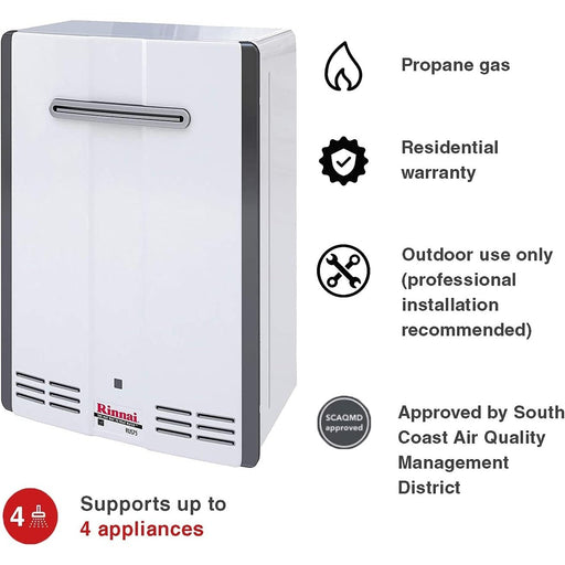 Rinnai SE Series 7.5 GPM Outdoor Condensing Tankless Water Heater, LP - RUS75eP