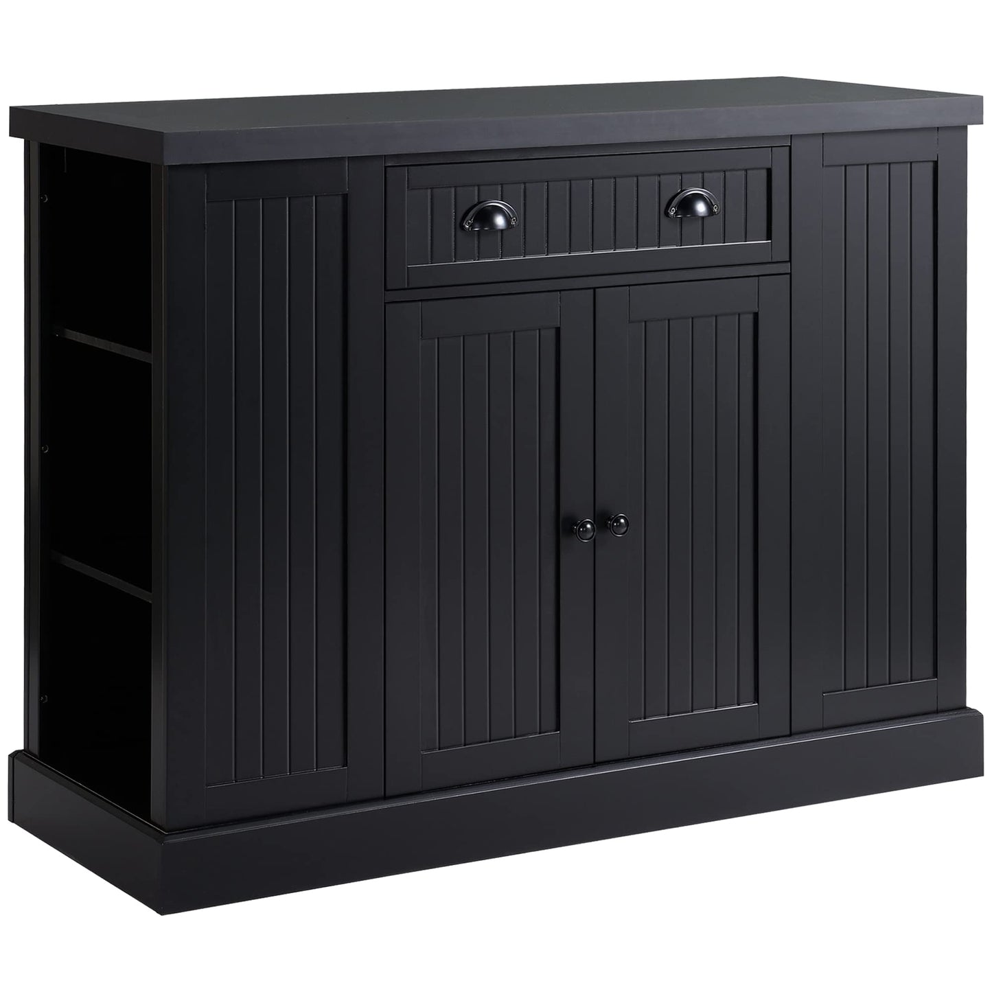 HomCom Cottage Kitchen Island with Storage, Buffet Cabinet with Drawer - B082S928CW